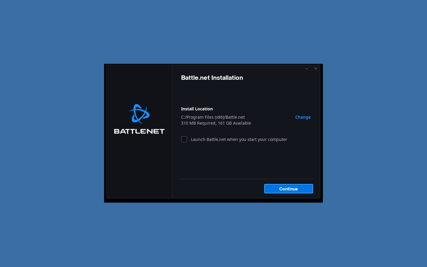 Image 2 de l'installation de Blizzard Battle.net sous Linux